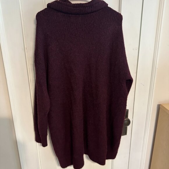| F & F | Maroon Cowl Neck Long Sweater - Picture 9 of 9